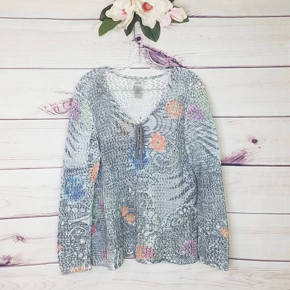 Laseine Sweaters - Laseine Knitted Floral Sweater